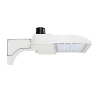 150 Watt LED Parking Lot Area Light - Pole Mount with Photocell - 20800 Lumens - 5000K Daylight - 120-277V - White Finish