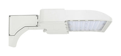 200 Watt LED Parking Lot Area Light - Pole Mount - 26000 Lumens - 5000K Daylight - 480V - White Finish