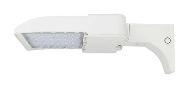 200 Watt LED Parking Lot Area Light - Pole Mount - 26000 Lumens - 5000K Daylight - 480V - White Finish