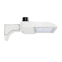 200 Watt LED Parking Lot Area Light - Pole Mount with Photocell - 26000 Lumens - 5000K Daylight - 120-277V - White Finish