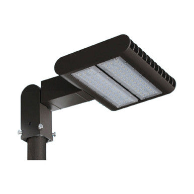 100 Watt LED Outdoor Flood Light - Slipfitter Mount - 10000 Lumens - 3000K Soft White - 120-277V - Bronze Finish
