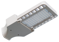 30 Watt LED Roadway Light With Photocell - 3450 Lumens - 5000K Daylight - 120-277V - White Finish - Includes Pole Mount