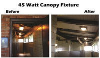 Square LED Canopy Light With Emergency Battery Back-Up - Watt Selectable 110W/85W/63W/41W Ceiling or Conduit Mount - Up To 16000 Lumens - Color Selectable 30K/40K/50K - 120-277V - Black