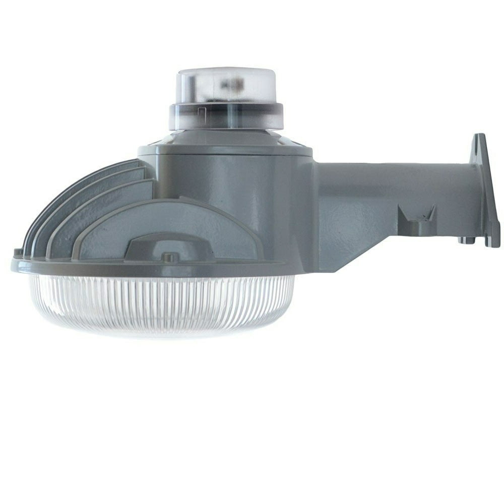 80 Watt LED Dusk To Dawn Light With Photocell - 11200 Max Lumens - Color Selectable 30K/40K/50K - 120-277V - Silver Finish - Includes Arm/Wall Mount