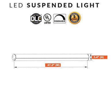 LED Halo Pendant With Up/Down Lights - Suspended Indoor Pendant Fixtures - Multiple Size and Finish Options
