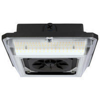 LED Wide Beam Canopy Light - Multi Watt Selectable 70/56/42/28W - 10500 Max Lumens - 120-277V - Color Temperature Selectable 30K/40K/50K - Bronze Finish
