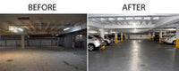 LED Wide Beam Canopy Light - Multi Watt Selectable 70/56/42/28W - 10500 Max Lumens - 120-277V - Color Temperature Selectable 30K/40K/50K - Bronze Finish