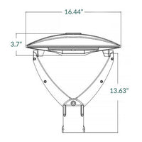 Indirect LED Post Light - Watt Selectable 40W/30W/20W/12W - Color Selectable 30K/40K/50K - 120-277V - 0-10V Dimmable - Bronze Finish