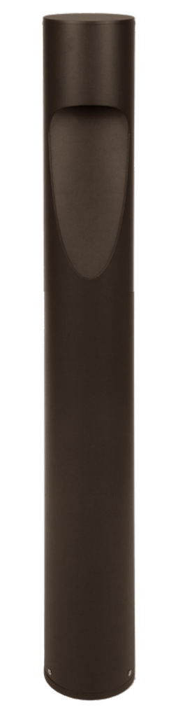 LED Garden Pathway Bollard Light - 15 Watts 1500 Lumens - Color Selectable 30K/40K/50K - 40 Inches Tall - 120-277V - Black Finish