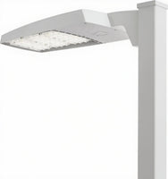 RSX LED Area Light, Size 3, 42630 Lumens, 4000K, IES type III asymmetric, 120-277V, Square pole mounting, Seven-wire receptacle only (no controls), White, super durable