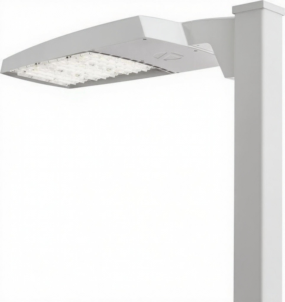 RSX LED Area Light, Size 3, 42630 Lumens, 4000K, Type V distribution, 120-277V, Square pole mounting, Seven-wire receptacle only (no controls), White, super durable