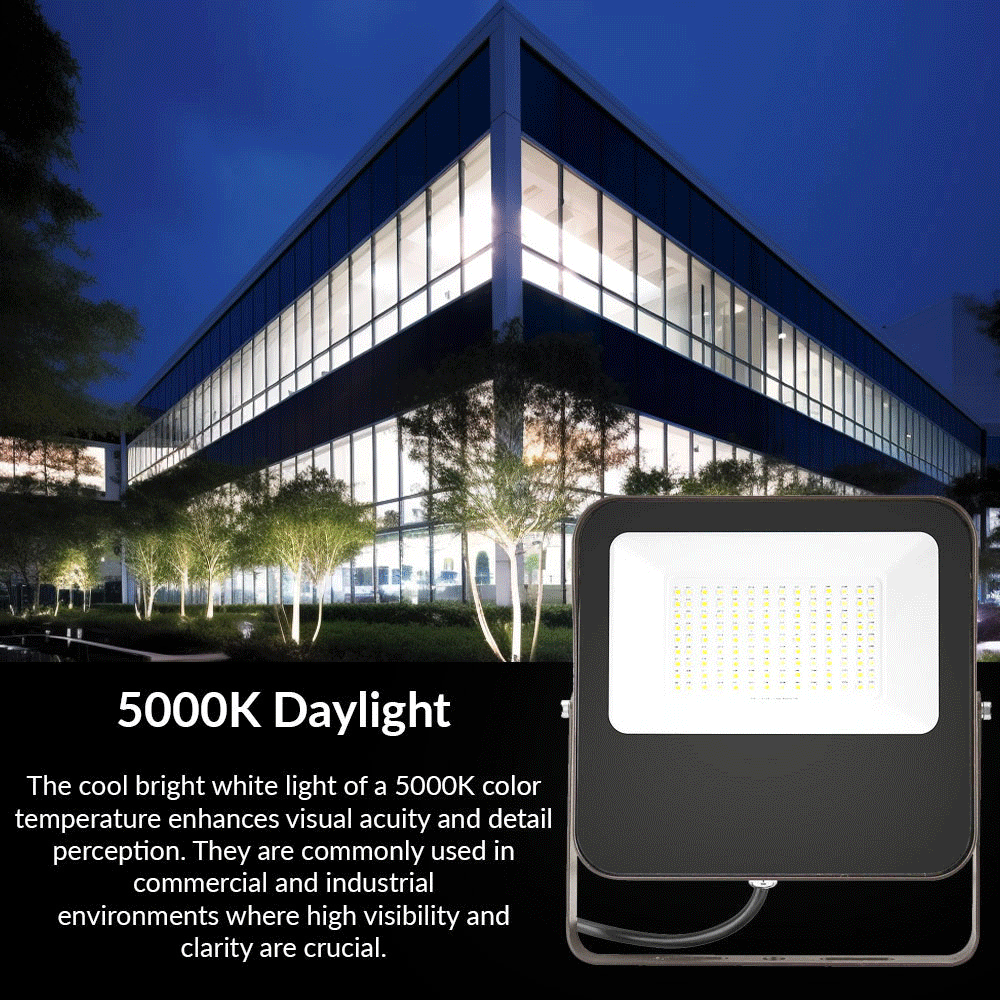 LED Landscape Floodlights - 150W - 19,500 Lumens - 5000K Daylight - 120-277V - Slipfitter Mount - Integrated Photocell