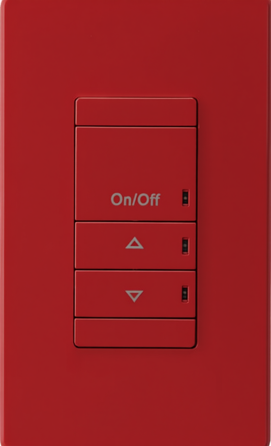 nLight Wired Aesthetic Wallpod, Raise/Lower Dimming, Red