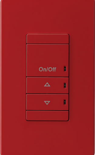 nLight Wired Aesthetic Wallpod, Raise/Lower Dimming, Red