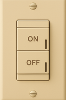 Low Voltage Push-Button Wallpod, Light Almond
