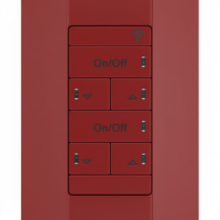 nLight Wired Aesthetic Wallpod, 2-Pole, Raise/Lower Dimming, Red