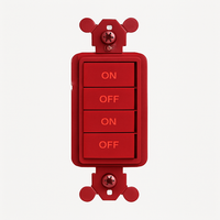 nLight Wired Aesthetic Wallpod, 2-Pole, Red