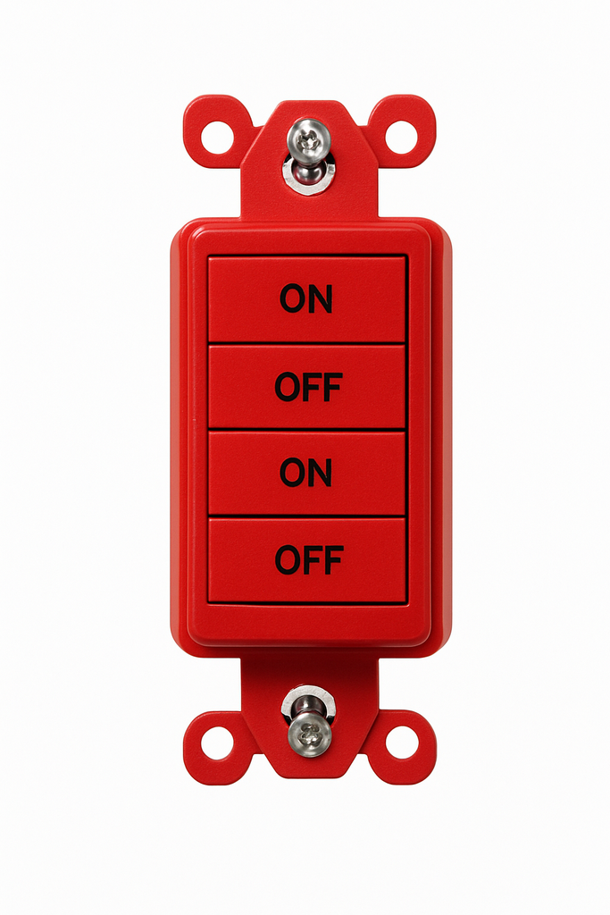 nLight Wired Aesthetic Wallpod, 2-Pole, Red