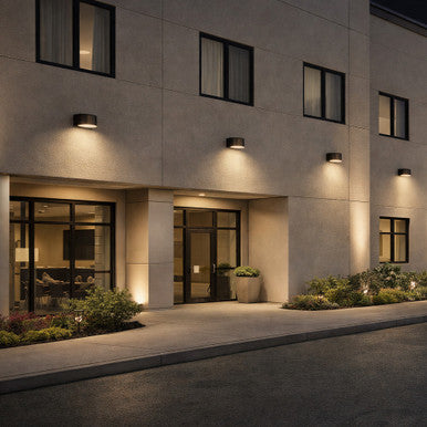 LED Full Cut Off Wall Pack - 10% Up 90% Down Light - Watt Selectable 80W/64W/48W - 11600 Max Lumens -Color Selectable 30K/40K/50K - 120-277V - White Finish - With Photocell