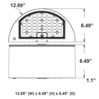LED Full Cut Off Wall Pack - 10% Up 90% Down Light - Watt Selectable 80W/64W/48W - 11600 Max Lumens -Color Selectable 30K/40K/50K - 120-277V - Black Finish - With Photocell