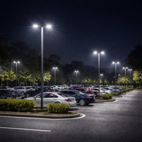 LED Parking Lot Area Light - 400W/360W/320W/300W Watt Selectable - 61000 Max Lumens - Trunnion Mount - Color Selectable 40K/50K - 347-480V - Bronze Finish