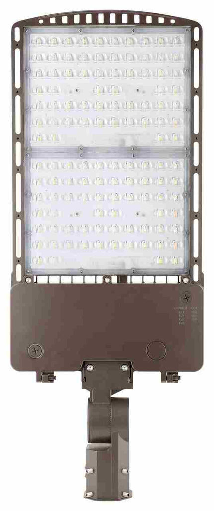 LED Parking Lot Area Light - 400W/360W/320W/300W Watt Selectable - 61000 Max Lumens - Trunnion Mount - Color Selectable 40K/50K - 347-480V - Bronze Finish