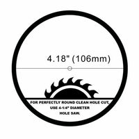 6 Inch Edge Lit Recessed LED Downlight - 12 Watt- 1000 Lumens - Color Selectable 27K/30K/35K/40K/50K - 120V - Dimmable - Black Finish - Recessed Can Not Required