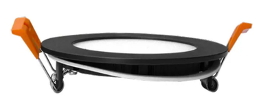 6 Inch Edge Lit Recessed LED Downlight - 12 Watt- 1000 Lumens - Color Selectable 27K/30K/35K/40K/50K - 120V - Dimmable - Black Finish - Recessed Can Not Required