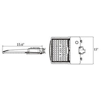 LED Pickleball Court Light - Watt Selectable  400W/320W/240W - 5000K Daylight - Max 69,000 Lumens - 277-480V - Slipfitter Mount - Bronze Finish