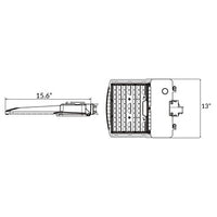 LED Pickleball Court Light - Watt Selectable  600W/480W/360W - 5000K Daylight - Max 100,000 Lumens - 277-480V - Adjustable Pole Mount - Bronze Finish