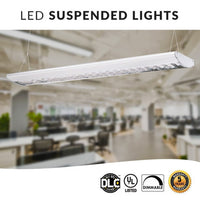 LED Linear-Parabolic Office Light - 40 Watt - 4600 Lumens - Color Selectable 35K/40K/50K - 120-277V - With Suspension Hanging Kit