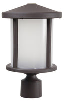Tuscano Incandescent Polycarbonate Post Light - Bronze Finish - UL Listed Wet