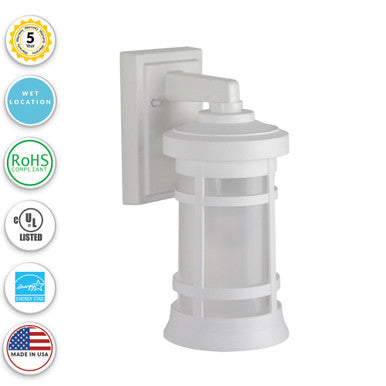 Milano Incandescent Large Polycarbonate Wall Light - White Finish - UL Listed Wet