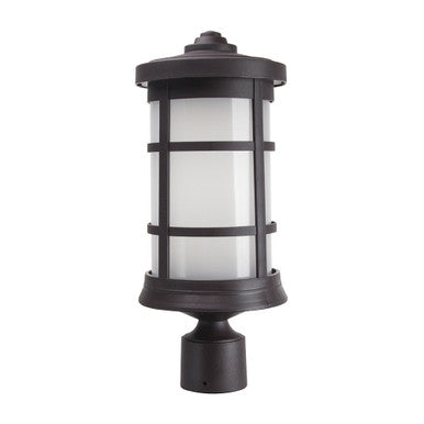 Milano LED Polycarbonate Post Light - Bronze Finish - UL Listed Wet - 13 Watt - 1280 Lumens - 4000K Cool White