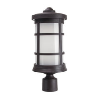 Milano Incandescent Polycarbonate Post Light - Bronze Finish - UL Listed Wet