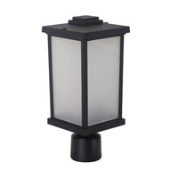 Napoli LED Polycarbonate Post Light - Black Finish - UL Listed Wet - 13 Watt - 1280 Lumens - 4000K Cool White