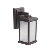 Napoli LED Small Polycarbonate Wall Light - Bronze Finish - UL Listed Wet - 13 Watt - 1140 Lumens - 3000K Soft White