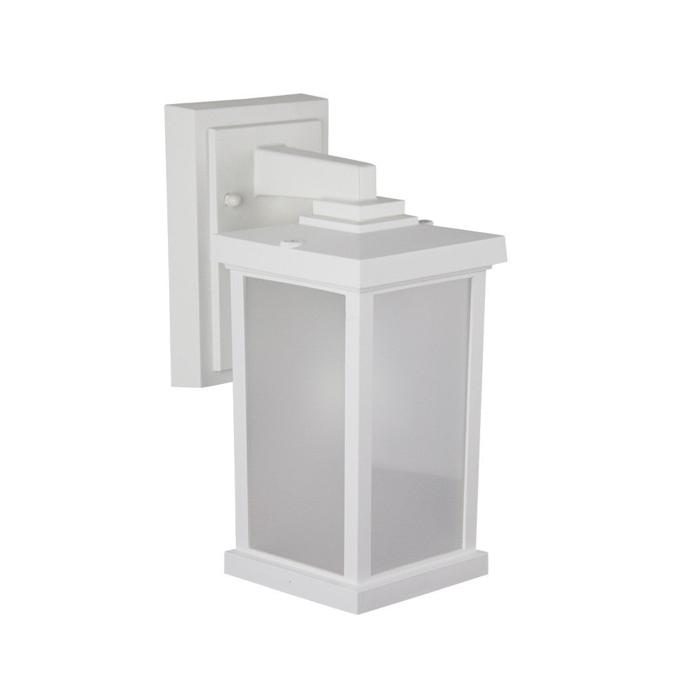 Napoli LED Small Polycarbonate Wall Light - White Finish - UL Listed Wet - 13 Watt - 1140 Lumens - 3000K Soft White