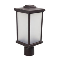 Napoli Incandescent Polycarbonate Post Light - Bronze Finish - UL Listed Wet