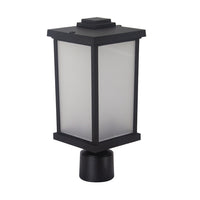 Napoli Incandescent Polycarbonate Post Light - Black Finish - UL Listed Wet