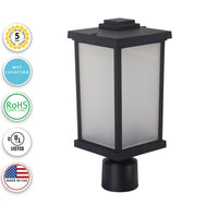 Napoli Incandescent Polycarbonate Post Light - Black Finish - UL Listed Wet