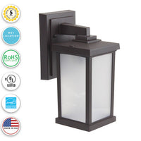 Napoli LED Large Polycarbonate Wall Light - Bronze Finish - UL Listed Wet - 13 Watt - 1140 Lumens - 3000K Soft White