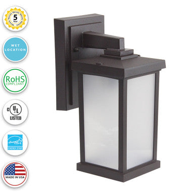 Napoli LED Large Polycarbonate Wall Light - Bronze Finish - UL Listed Wet - 13 Watt - 1280 Lumens - 4000K Cool White