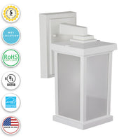 Napoli LED Large Polycarbonate Wall Light - White Finish - UL Listed Wet - 13 Watt - 1280 Lumens - 4000K Cool White