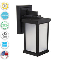 Napoli LED Large Polycarbonate Wall Light - Black Finish - UL Listed Wet - 13 Watt - 1280 Lumens - 4000K Cool White