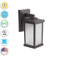 Napoli LED Small Polycarbonate Wall Light - Bronze Finish - UL Listed Wet - 13 Watt - 1140 Lumens - 3000K Soft White