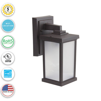 Napoli Incandescent Large Polycarbonate Wall Light - Bronze Finish - UL Listed Wet