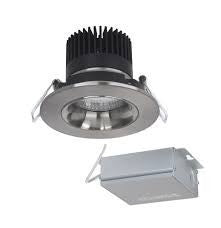 3.5 Inch LED Gimbal Round Downlight - Brushed Nickel - 12 Watt - 850 Lumens - Color Temperature Selectable 2700K/3000K/3500K/4000K/5000K - 120V - Dimmable - Recessed Can Not Required