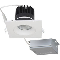 3.5 Inch LED Gimbal Square Downlight - White - 12 Watt - 850 Lumens - Color Temperature Selectable 2700K/3000K/3500K/4000K/5000K - 120V - Dimmable - Recessed Can Not Required