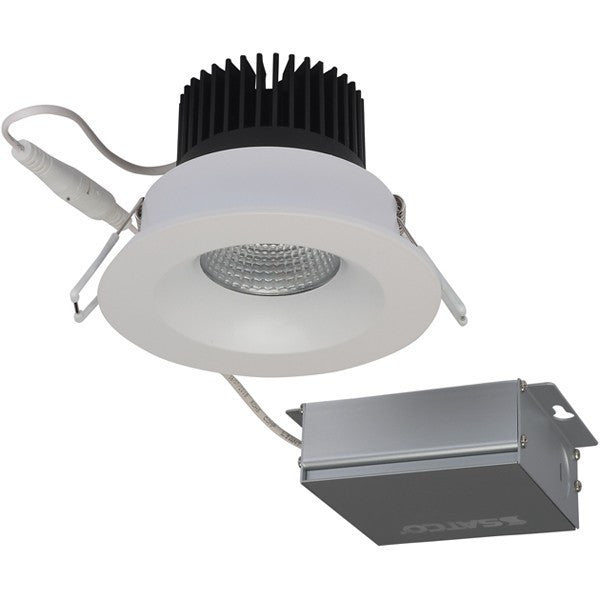 3.5 Inch LED Round Downlight - White - 12 Watt - 850 Lumens - Color Temperature Selectable 2700K/3000K/3500K/4000K/5000K - 120V - Dimmable - Recessed Can Not Required
